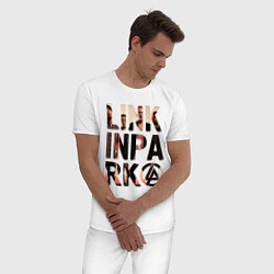 Пижама хлопковая мужская Linkin Park, цвет: белый — фото 2