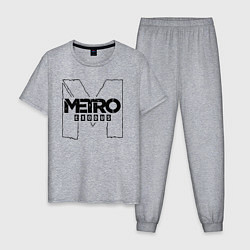 Пижама хлопковая мужская Metro Exodus, цвет: меланж