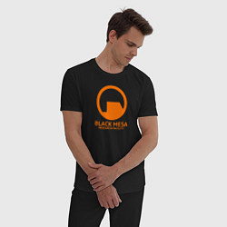 Пижама хлопковая мужская Black Mesa: Research Facility, цвет: черный — фото 2