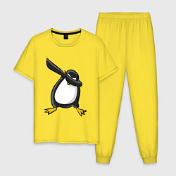 Пижама хлопковая мужская DAB Pinguin, цвет: желтый