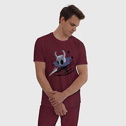 Пижама хлопковая мужская Hollow Knight, цвет: меланж-бордовый — фото 2