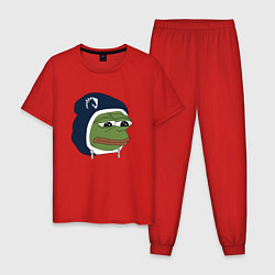 Пижама хлопковая мужская Pepe Liquid, цвет: красный