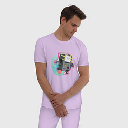 Пижама хлопковая мужская БиМО, цвет: лаванда — фото 2
