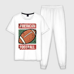 Пижама хлопковая мужская Football, цвет: белый