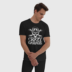 Пижама хлопковая мужская Crazy garage, цвет: черный — фото 2