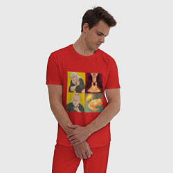 Пижама хлопковая мужская Выбор Ведьмака, цвет: красный — фото 2