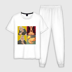 Пижама хлопковая мужская Выбор Ведьмака, цвет: белый