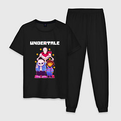 Пижама хлопковая мужская UNDERTALE, цвет: черный
