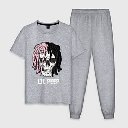 Пижама хлопковая мужская Lil Peep, цвет: меланж