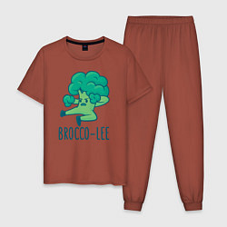 Пижама хлопковая мужская Brocco Lee, цвет: кирпичный