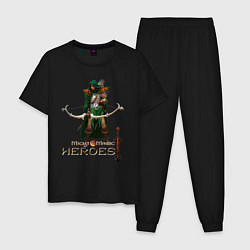 Пижама хлопковая мужская Heroes of Might and Magic, цвет: черный