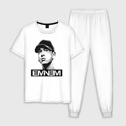 Пижама хлопковая мужская Eminem, цвет: белый