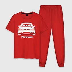 Пижама хлопковая мужская Honda Torneo, цвет: красный