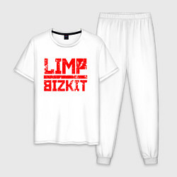 Пижама хлопковая мужская LIMP BIZKIT, цвет: белый