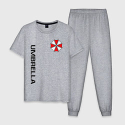 Пижама хлопковая мужская UMBRELLA CORP, цвет: меланж