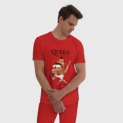 Пижама хлопковая мужская QUEEN, цвет: красный — фото 2
