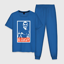 Пижама хлопковая мужская EL CUCUY, цвет: синий