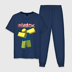 Пижама хлопковая мужская Roblox Dab, цвет: тёмно-синий