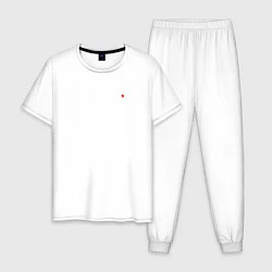 Пижама хлопковая мужская Войска связи, цвет: белый