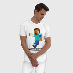 Пижама хлопковая мужская MINECRAFT, цвет: белый — фото 2