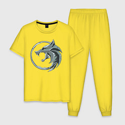 Пижама хлопковая мужская ВЕДЬМАК, цвет: желтый