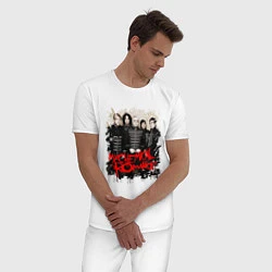 Пижама хлопковая мужская My Chemical Romance, цвет: белый — фото 2