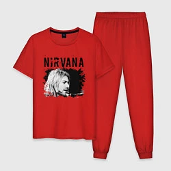 Пижама хлопковая мужская NIRVANA, цвет: красный