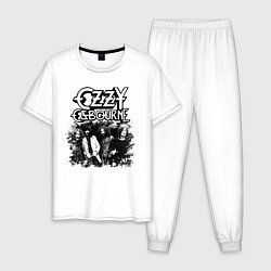 Пижама хлопковая мужская Ozzy Osbourne, цвет: белый