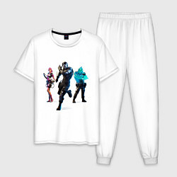 Пижама хлопковая мужская Fortnite Фортнайт, цвет: белый