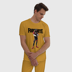 Пижама хлопковая мужская FORTNITE IKONIK, цвет: горчичный — фото 2