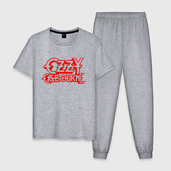 Пижама хлопковая мужская Ozzy Osbourne, цвет: меланж