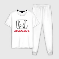 Пижама хлопковая мужская HONDA, цвет: белый