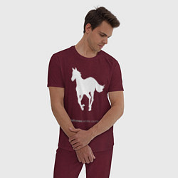 Пижама хлопковая мужская White Pony, цвет: меланж-бордовый — фото 2