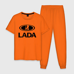 Пижама хлопковая мужская Lada, цвет: оранжевый