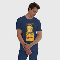 Пижама хлопковая мужская Алёнка-удалёнка, цвет: тёмно-синий — фото 2