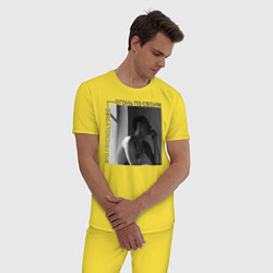 Пижама хлопковая мужская Огонь по своим, цвет: желтый — фото 2