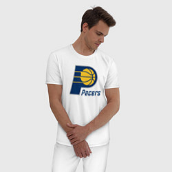 Пижама хлопковая мужская Indiana Pacers 2, цвет: белый — фото 2
