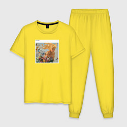 Пижама хлопковая мужская Killers, цвет: желтый