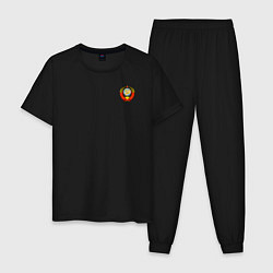 Пижама хлопковая мужская СССР, цвет: черный