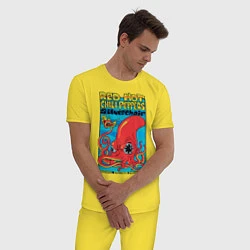 Пижама хлопковая мужская Red Hot Chili Peppers, цвет: желтый — фото 2
