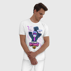 Пижама хлопковая мужская BRAWL STARS DJ FRANK, цвет: белый — фото 2