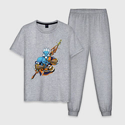 Пижама хлопковая мужская Phantom lancer art, цвет: меланж