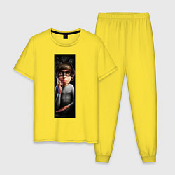 Пижама хлопковая мужская Howard, цвет: желтый