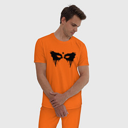 Пижама хлопковая мужская Сотня, цвет: оранжевый — фото 2