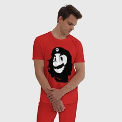 Пижама хлопковая мужская Che Mario, цвет: красный — фото 2
