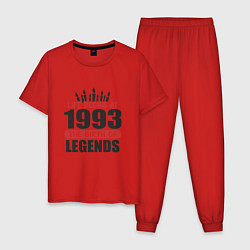 Пижама хлопковая мужская 1993 - рождение легенды, цвет: красный