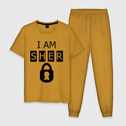 Пижама хлопковая мужская I am Sher, цвет: горчичный