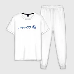 Пижама хлопковая мужская Volkswagen Golf Z, цвет: белый