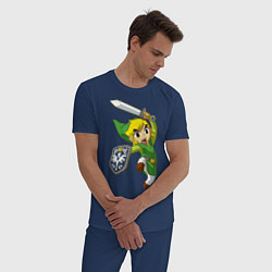 Пижама хлопковая мужская The Legend of Zelda, цвет: тёмно-синий — фото 2