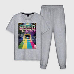 Пижама хлопковая мужская Retro game, цвет: меланж